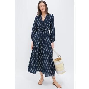 LOVE TOMAS BY EMERSON FRY Frances 4 V Maxi Dress Marguerite 2 Organic Women's M